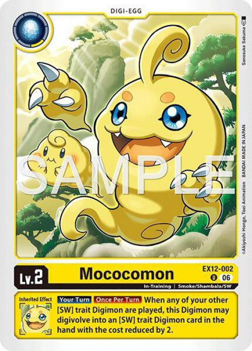 Digimon Trading Card Game Digital World Shambala Uncommon Mococomon EX12-002、ToyWiz、kayou