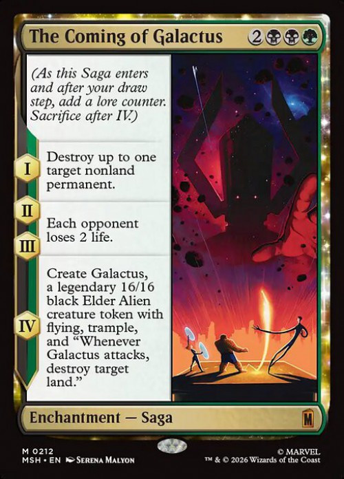 MtG Marvel Super Heroes Mythic Rare The Coming of Galactus #212、ToyWiz、kayou