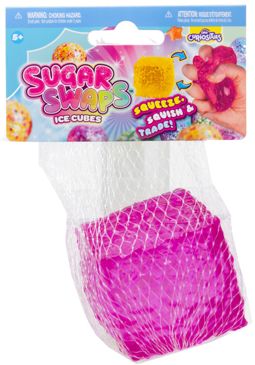 Sugar Swaps Ice Cubes PINK 2-Inch Squishy Squeeze Toy、ToyWiz、kayou