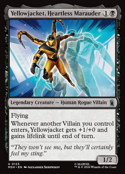 MtG Marvel Super Heroes Uncommon FOIL Yellowjacket, Heartless Marauder #123、ToyWiz、kayou