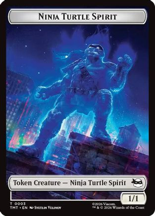 Ninja Turtle Spirit // Food Double-Sided Token (TMT-3 // 8) - Teenage Mutant Ninja Turtles Foil、Wizards of the Coast、kayou