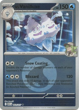 N's Vanilluxe (Energy Symbol Pattern) 51 - ME Ascended Heroes Reverse Holofoil、The Pokémon Company、kayou