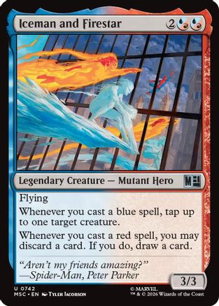 Iceman and Firestar (MSH-742) - Marvel Super Heroes Foil、Wizards of the Coast、kayou