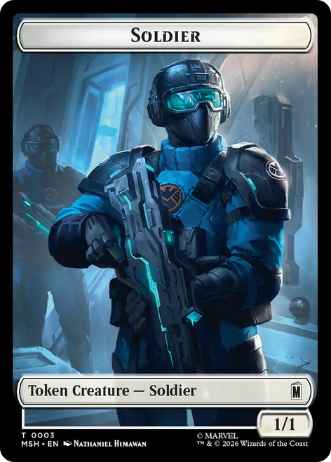 Marvel Super Heroes - Soldier (#3) Token (Foil) | Marvel Super Heroes、Magic: The Gathering、kayou