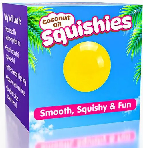 Coconut Oil Squishies YELLOW 2.36-Inch Squeeze Toy、ToyWiz、kayou