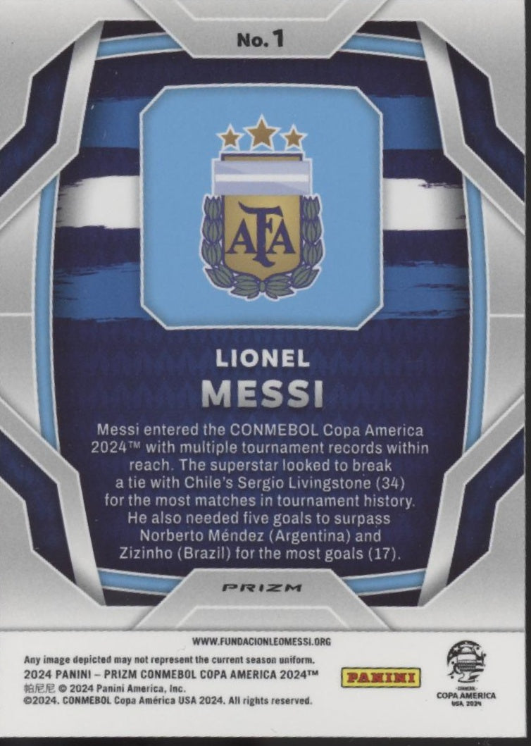 Lionel Messi 2024 Panini Prizm Conmebol Copa America Green Wave Prizm #1、Collector Store LLC、kayou