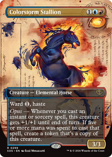 Colorstorm Stallion (Borderless Field Notes Foil) | Secrets of Strixhaven、Magic: The Gathering、kayou