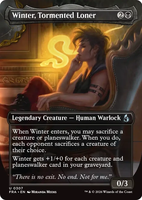 Winter, Tormented Loner (Borderless Echoed Pairs) | Reality Fracture、Magic: The Gathering、kayou