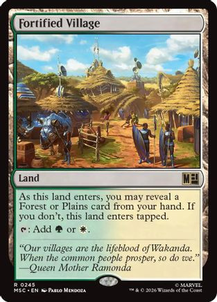 Fortified Village (Surge Foil) (MSC-245) - Commander: Marvel Super Heroes Foil、Wizards of the Coast、kayou