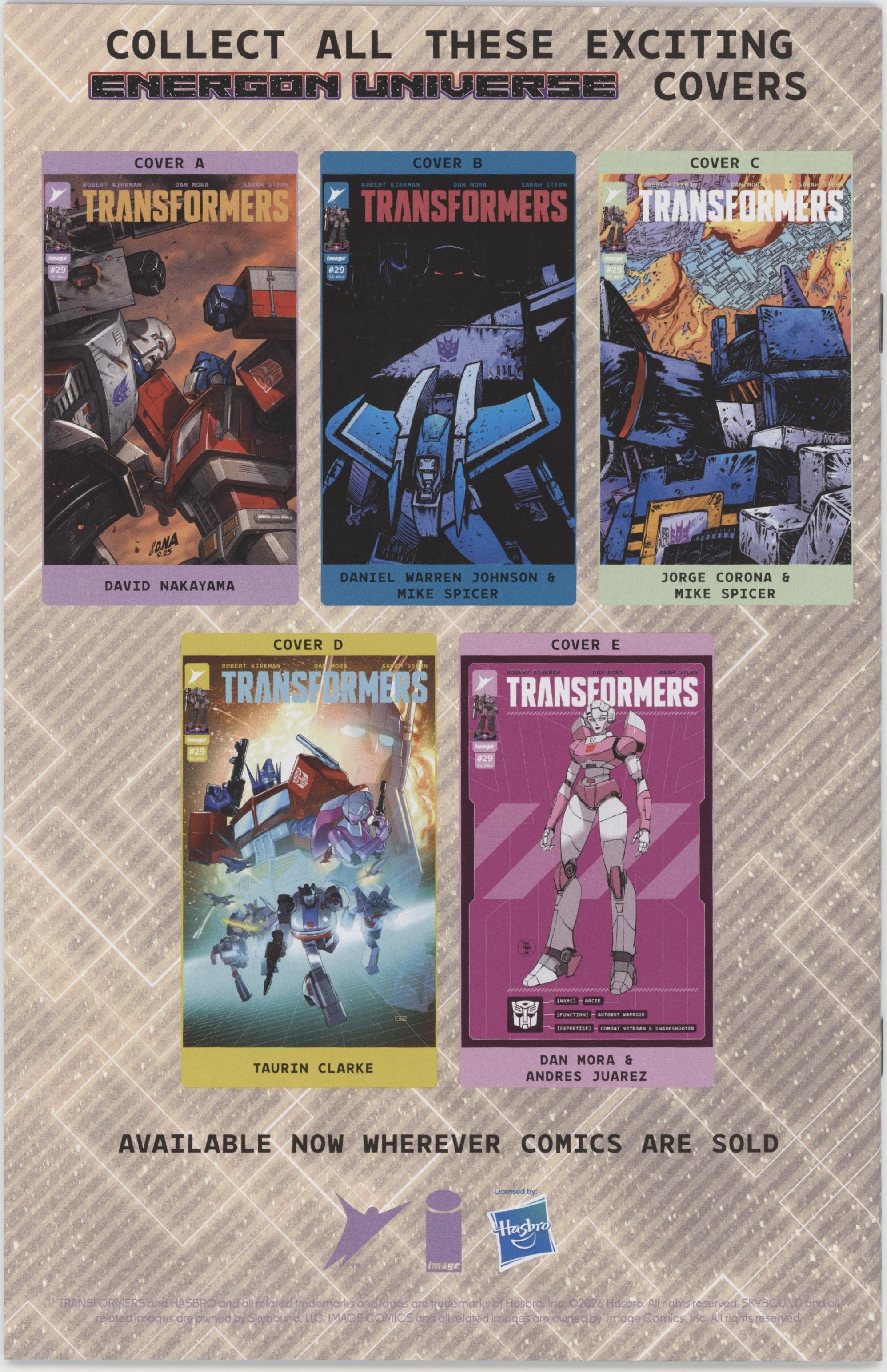 Transformers #29 Cover D 1 in 25 Taurin Clarke Variant、Image Comics、kayou