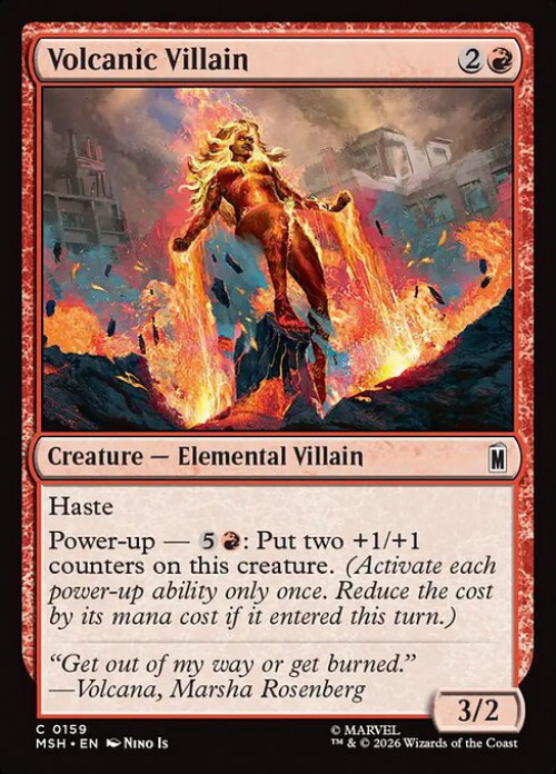 MtG Marvel Super Heroes Common FOIL Volcanic Villain #159、ToyWiz、kayou