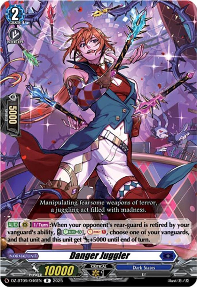 Cardfight Vanguard Trading Card Game Super Brave Detonation Rare Danger Juggler DZ-BT09/046EN、ToyWiz、kayou