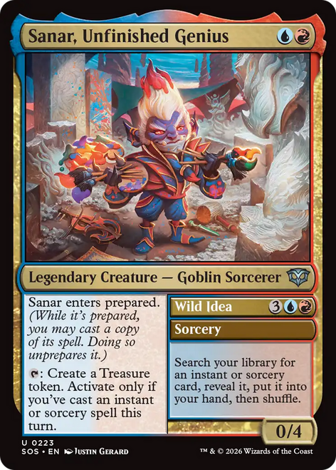 Sanar, Unfinished Genius // Wild Idea (Foil) | Secrets of Strixhaven、Magic: The Gathering、kayou