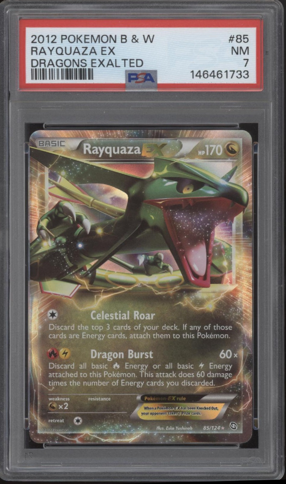 Rayquaza ex Pokemon Black & White Dragons Exalted #85 PSA 7、Collector Store LLC Gaming、kayou