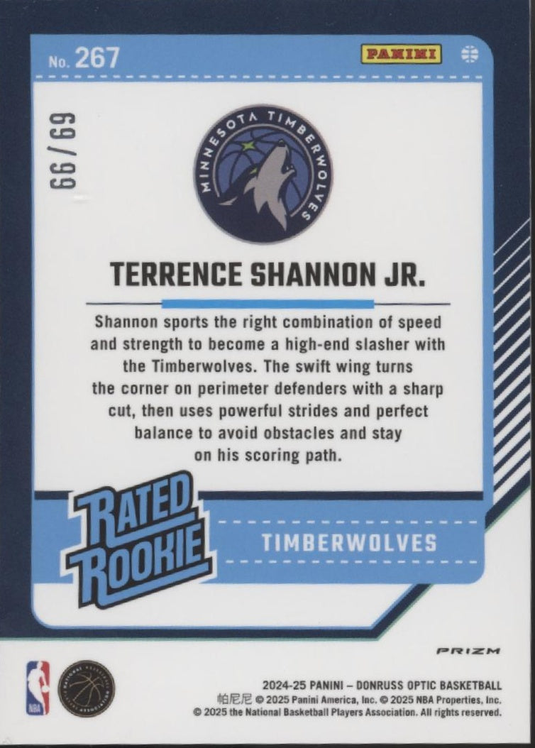 Terrence Shannon Jr. 2024-25 Donruss Optic Rated Gold Red International 69/99、Collector Store LLC、kayou