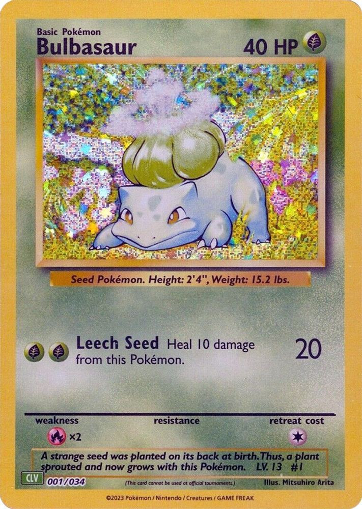 Pokemon Trading Card Game Classic Classic Collection Bulbasaur #1 CLV、ToyWiz、kayou