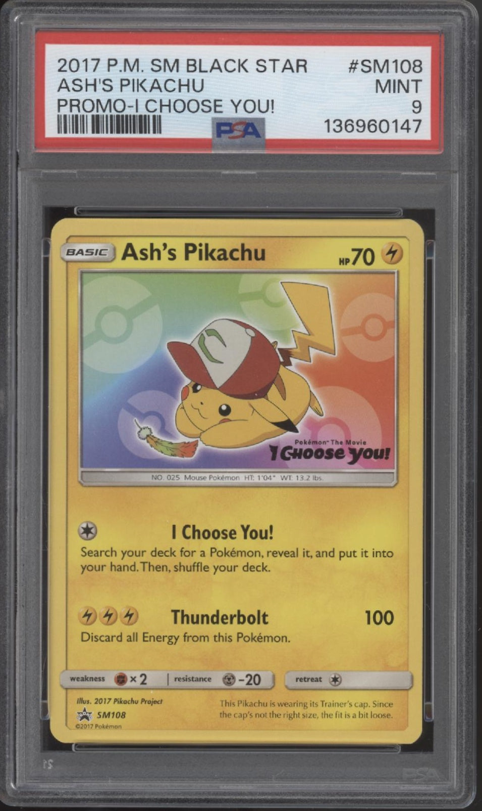 Ash's Pikachu Pokemon Black Star Promo I Choose You! #SM108 PSA 9 #1、Collector Store LLC Gaming、kayou