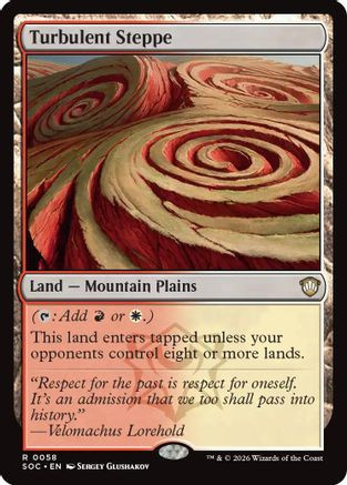 Turbulent Steppe (SOC-058) - Commander: Secrets of Strixhaven、Wizards of the Coast、kayou