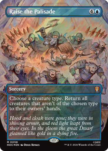 Raise the Palisade (Borderless Art Surge Foil) | The Hobbit Commander、Magic: The Gathering、kayou