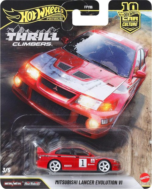 Hot Wheels Premium Car Culture Thrill Climbers Mitsubishi Lancer Evolution VI Die Cast Car、ToyWiz、kayou