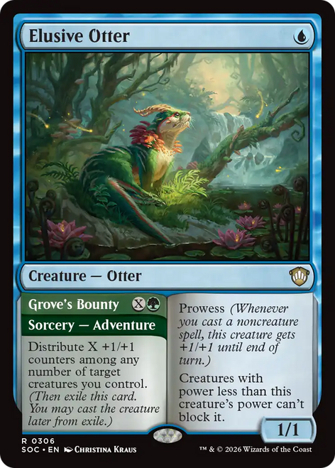 Elusive Otter // Grove's Bounty | Secrets of Strixhaven Commander、Magic: The Gathering、kayou