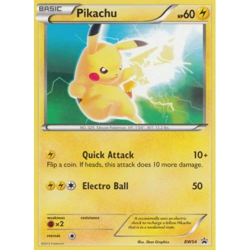 Black & White Promo BW54 Pikachu、Pokemon、kayou