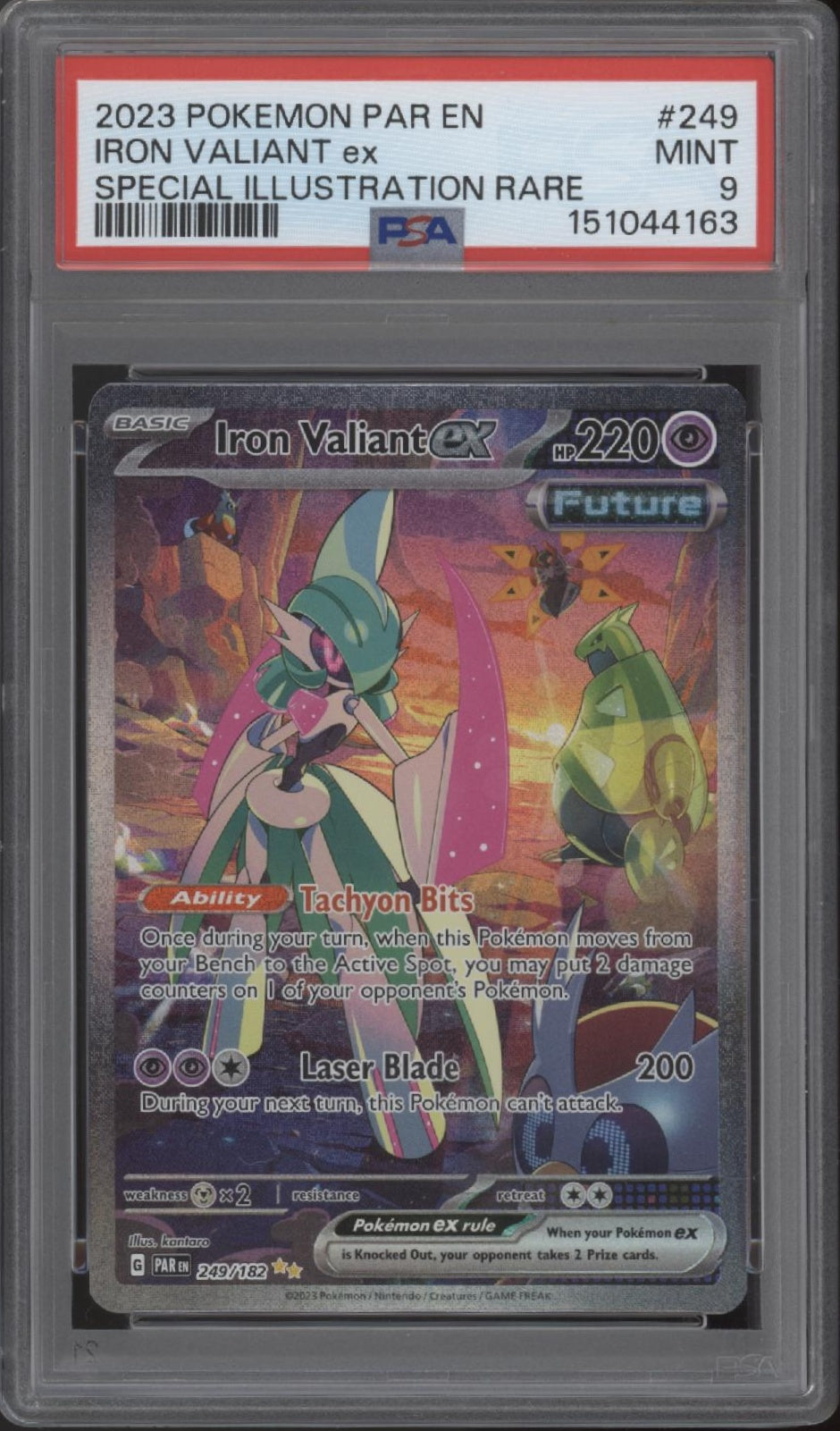 Iron Valiant ex Pokemon Paradox Rift Special Illustration Rare #249 PSA 9、Collector Store LLC Gaming、kayou