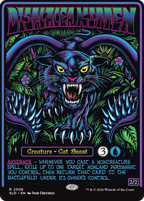 Displacer Kitten (Foil) (Secret Lair - Dungeons & Dragons: Black Lights & Dark Dungeons) | Secret Lair Drops、Magic: The Gathering、kayou