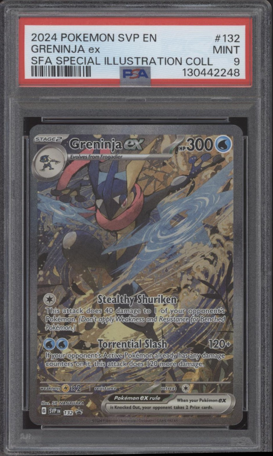 Greninja ex Pokemon Shrouded Fable Special Illustration Collection #132 PSA 9 #3、Collector Store LLC Gaming、kayou