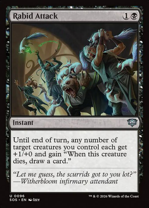 MtG Secrets of Strixhaven Uncommon Rabid Attack #96、ToyWiz、kayou
