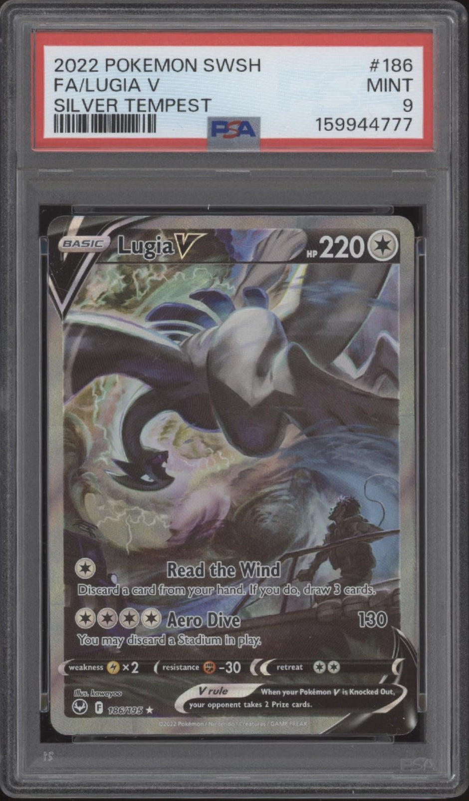 Lugia V Pokemon Silver Tempest Full Art #186 PSA 9、Collector Store LLC Gaming、kayou
