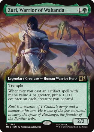 Zuri, Warrior of Wakanda (Extended Art) (MSC-389) - Commander: Marvel Super Heroes、Wizards of the Coast、kayou