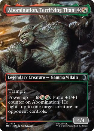 Abomination, Terrifying Titan (Borderless) (MSH-333) - Marvel Super Heroes Foil、Wizards of the Coast、kayou