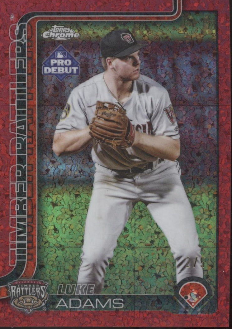 Luke Adams 2025 Topps Chrome Pro Debut Red Mini Diamond Refractor 2/5 #PDC-69、Collector Store LLC、kayou