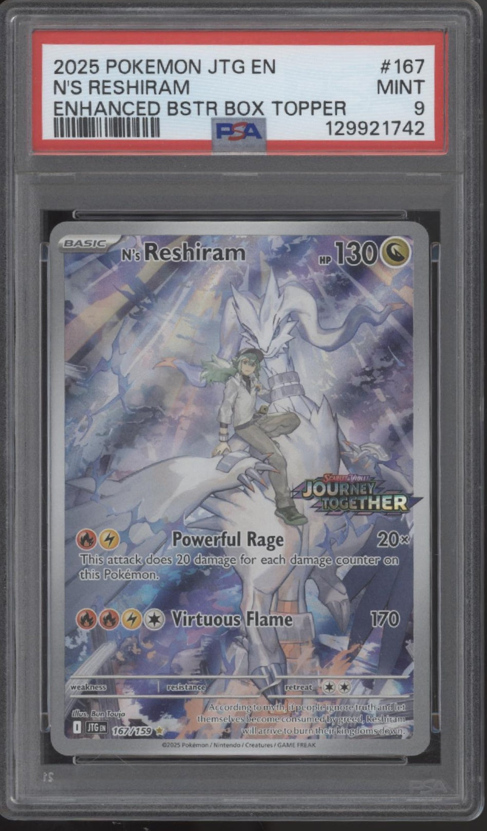 N's Reshiram Pokemon Journey Together Enhanced Topper #167 PSA 9、Collector Store LLC Gaming、kayou
