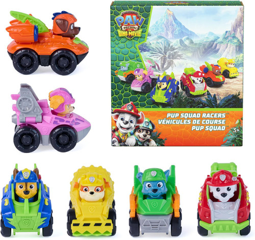 Paw Patrol The Dino Movie Pup Squad Racers Vehicle 6-Pack、ToyWiz、kayou