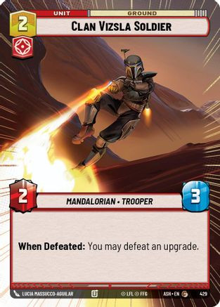 Clan Vizsla Soldier (Hyperspace) (429) - Ashes of the Empire、Fantasy Flight Games、kayou