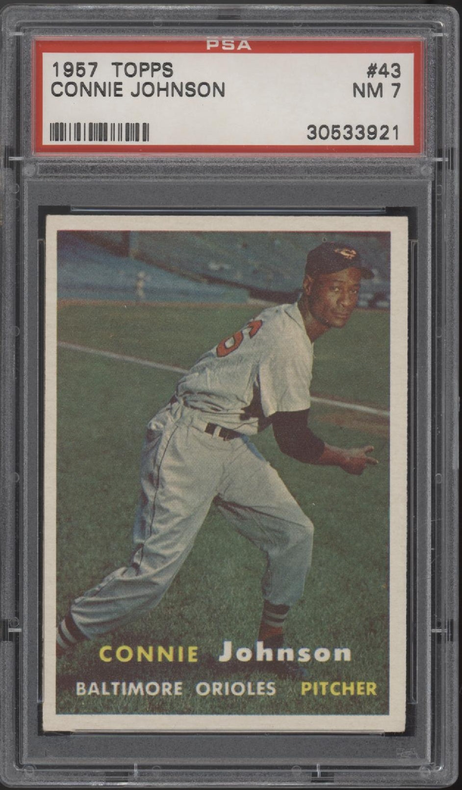 Connie Johnson 1957 Topps #43 PSA 7、Collector Store LLC、kayou