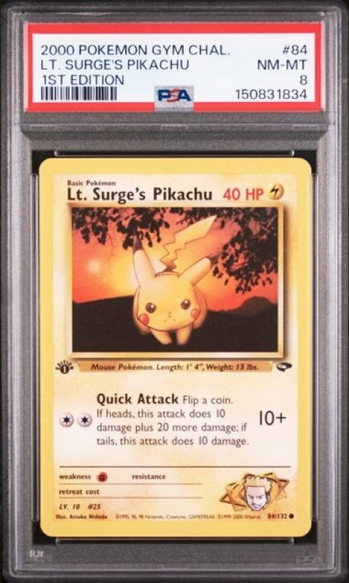 Pokemon Gym Challenge Common Lt. Surge's Pikachu #84 First Edition Lightly Played、ToyWiz、kayou