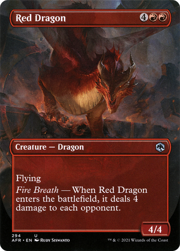 Red Dragon - Adventures in the Forgotten Realms (Borderless) Foil (LP)、Wizards of the Coast、kayou