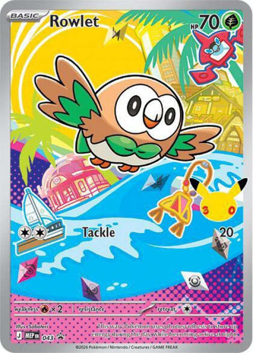 Pokemon Trading Card Game Mega Evolution Promo Promo Rowlet MEP043、ToyWiz、kayou