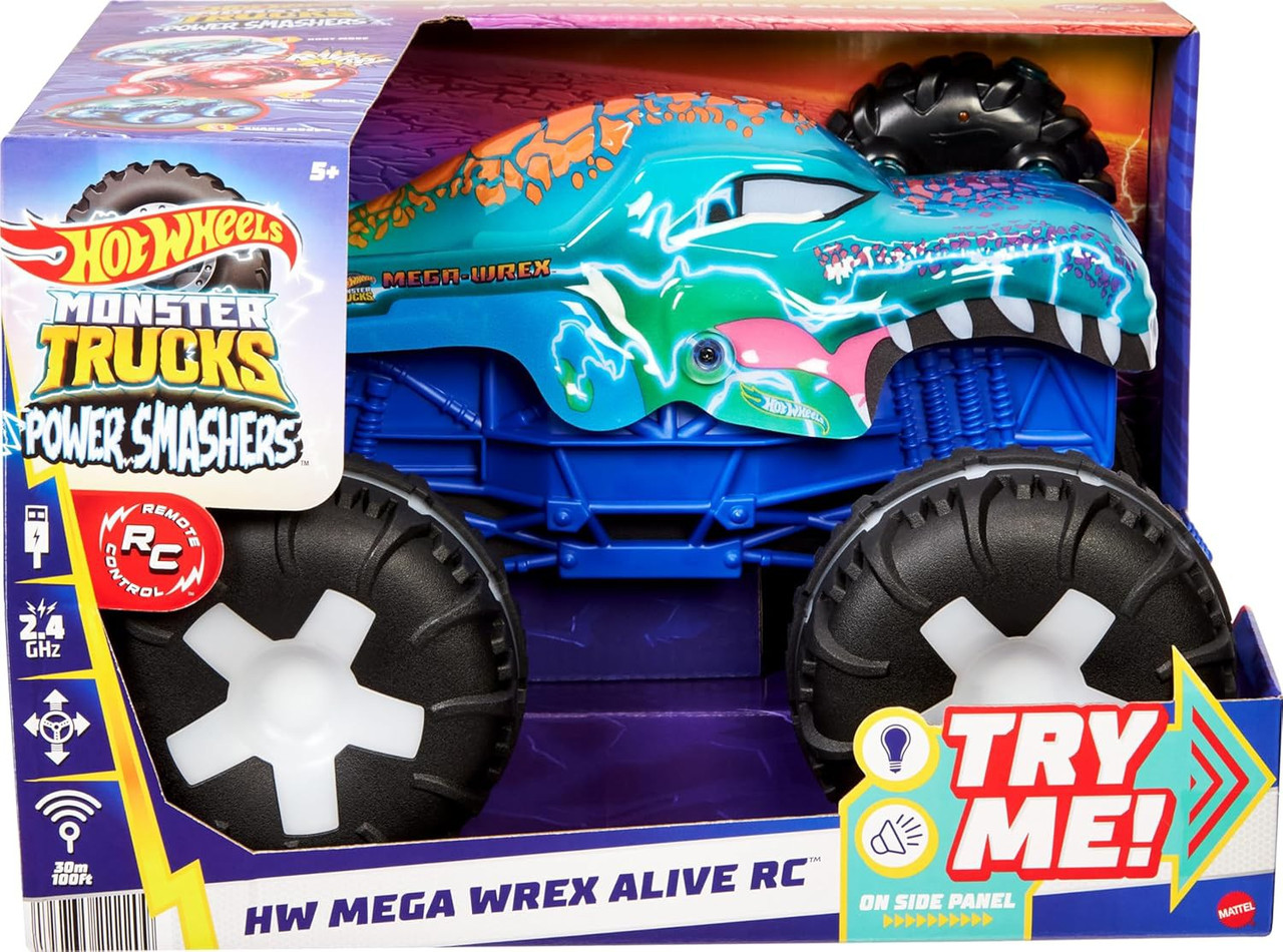 Hot Wheels Monster Trucks Power Smashers Mega Wrex Alive R/C Vehicle、ToyWiz、kayou