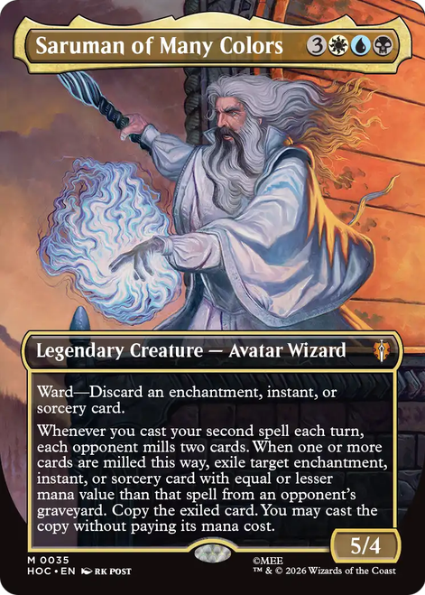Saruman of Many Colors (Borderless Art Foil) | The Hobbit Commander、Magic: The Gathering、kayou