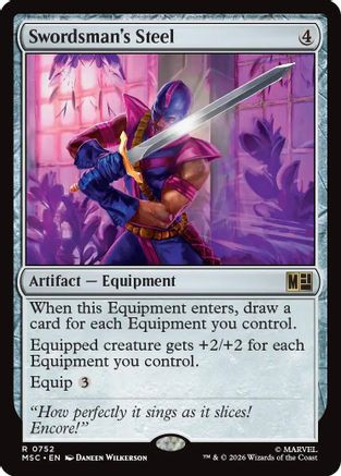 Swordsman's Steel (MSC-752) - Commander: Marvel Super Heroes Foil、Wizards of the Coast、kayou