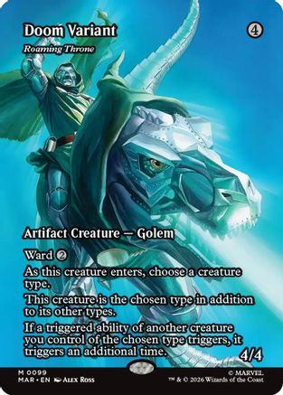 Doom Variant - Roaming Throne (Borderless) (MAR-099) - Marvel Universe Eternal-Legal、Wizards of the Coast、kayou
