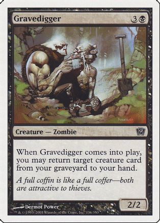 Gravedigger (9ED-136) - 9th Edition、Wizards of the Coast、kayou