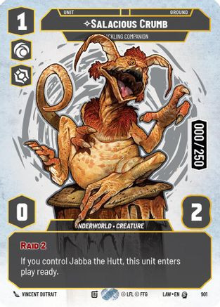 Salacious Crumb - Cackling Companion (Serialized) (901) - A Lawless Time Foil、Fantasy Flight Games、kayou
