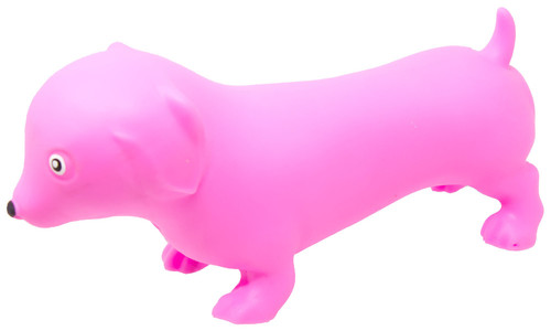 Squeeezy Dachshund PINK 8.5-Inch Squeeze Toy、ToyWiz、kayou