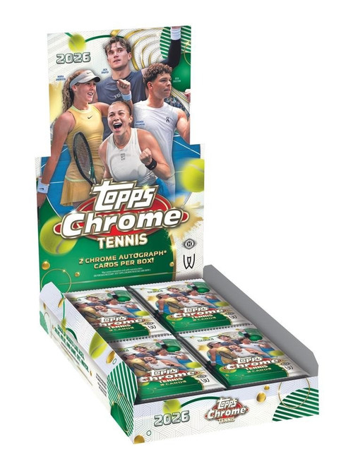 Topps 2026 Chrome Tennis Trading Card HOBBY Box 12 Packs、ToyWiz、kayou