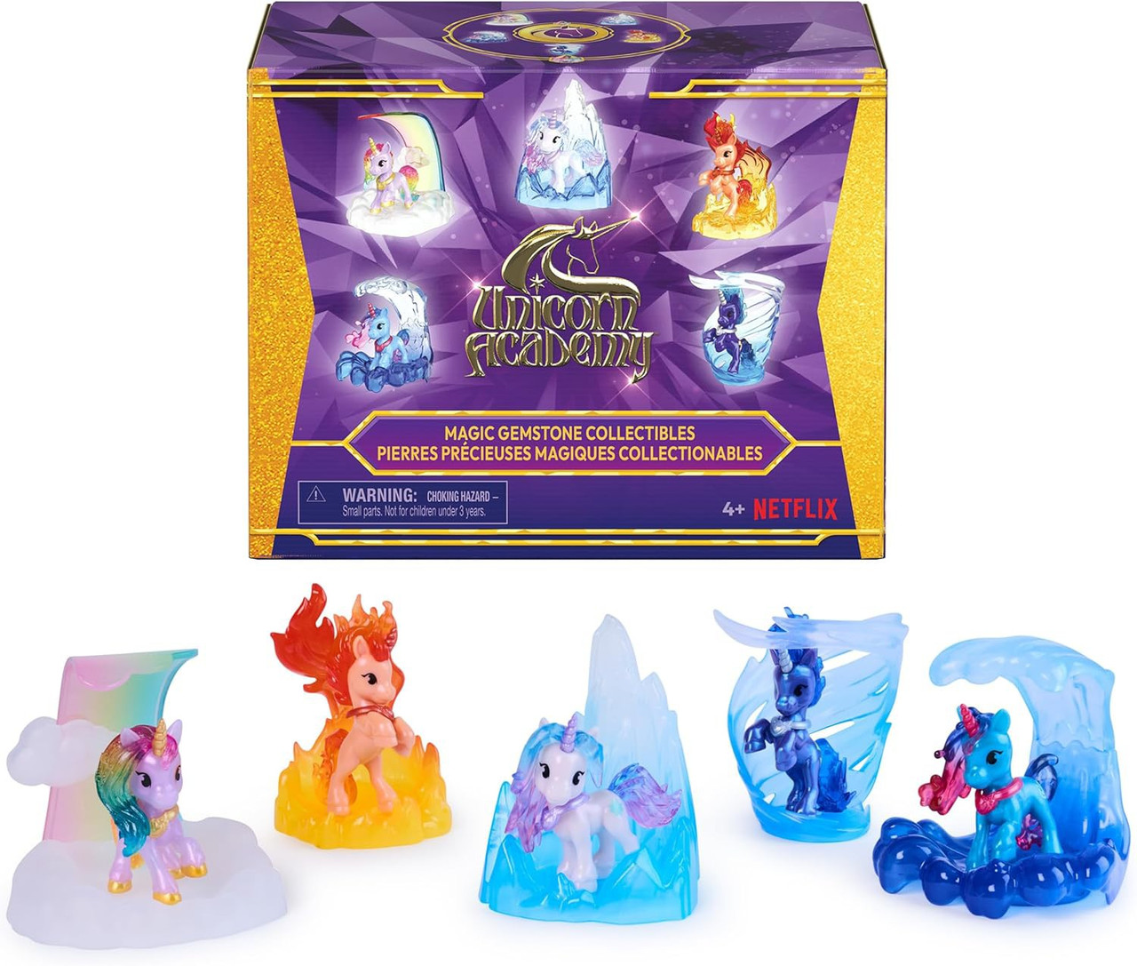Unicorn Academy Magic Gemstone Collectibles Wildstar, River, Glacier, Cinder & Storm Exclusive 5-Pack、ToyWiz、kayou